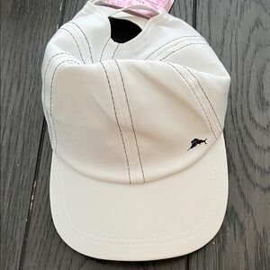 Tommy Bahama Kids White Cap with Dolphin Embroidery